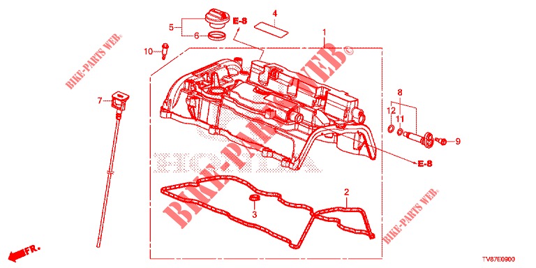 COUVERCLE DE CULASSE pour Honda CIVIC TYPE R 5 Portes 6 vitesses manuelles 2016