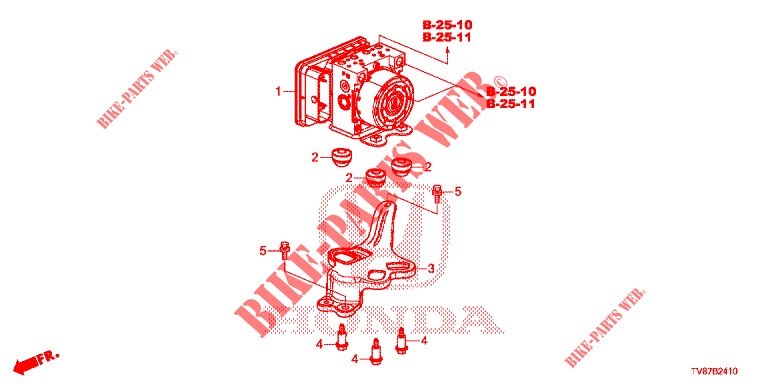 MODULATEUR VSA pour Honda CIVIC TYPE R 5 Portes 6 vitesses manuelles 2016