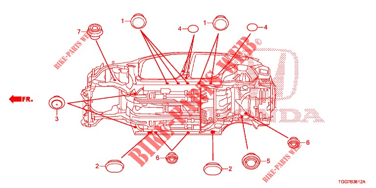 ANNEAU (INFERIEUR) pour Honda CIVIC TYPE R 5 Portes 6 vitesses manuelles 2017