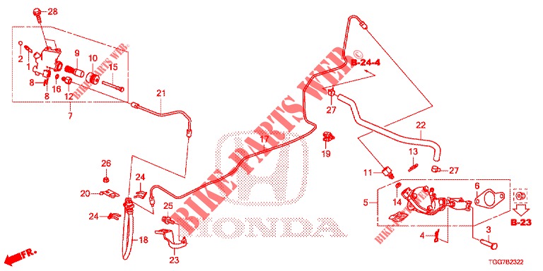 MAITRE CYLINDRE (TYPE R) (LH) pour Honda CIVIC TYPE R 5 Portes 6 vitesses manuelles 2017