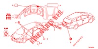 EMBLEMES/ETIQUETTES DE PRECAUTIONS pour Honda CIVIC TOURER DIESEL 1.6 S 5 Portes 6 vitesses manuelles 2014