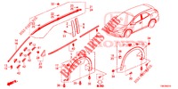 MOULAGE/PROTECTION pour Honda CIVIC TOURER DIESEL 1.6 S 5 Portes 6 vitesses manuelles 2014