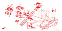PLAFONNIER pour Honda CIVIC TOURER DIESEL 1.6 S 5 Portes 6 vitesses manuelles 2014