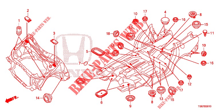 ANNEAU (AVANT) pour Honda CIVIC TOURER DIESEL 1.6 S 5 Portes 6 vitesses manuelles 2014