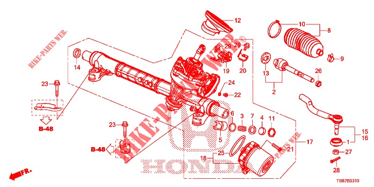 BOITE DE VITESSES DE P.S. (LH) pour Honda CIVIC TOURER DIESEL 1.6 S 5 Portes 6 vitesses manuelles 2014