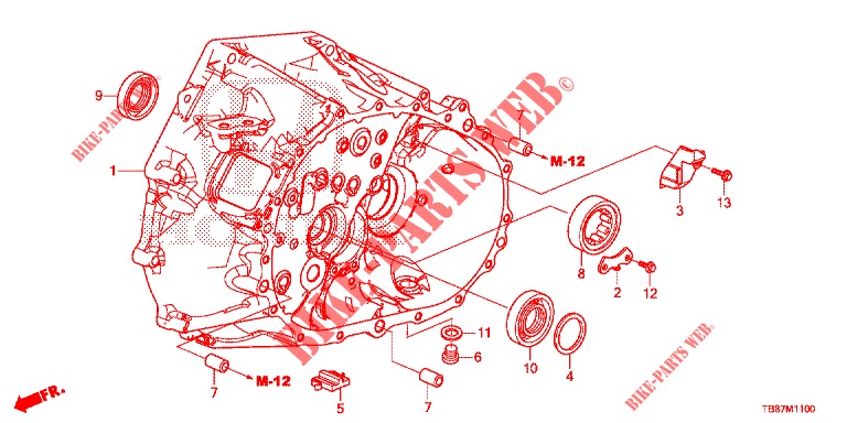 CARTER D'EMBRAYAGE (DIESEL) pour Honda CIVIC TOURER DIESEL 1.6 S 5 Portes 6 vitesses manuelles 2014