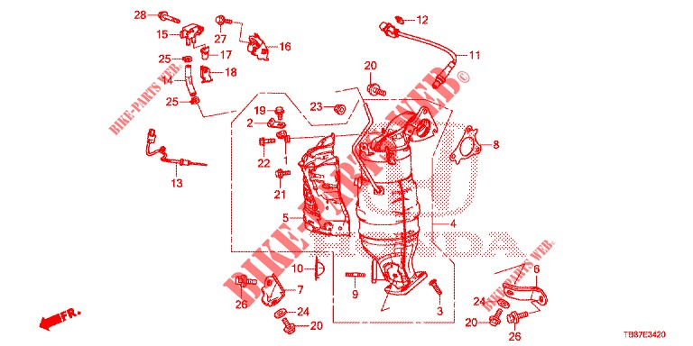 CONVERTISSEUR (DIESEL) pour Honda CIVIC TOURER DIESEL 1.6 S 5 Portes 6 vitesses manuelles 2014
