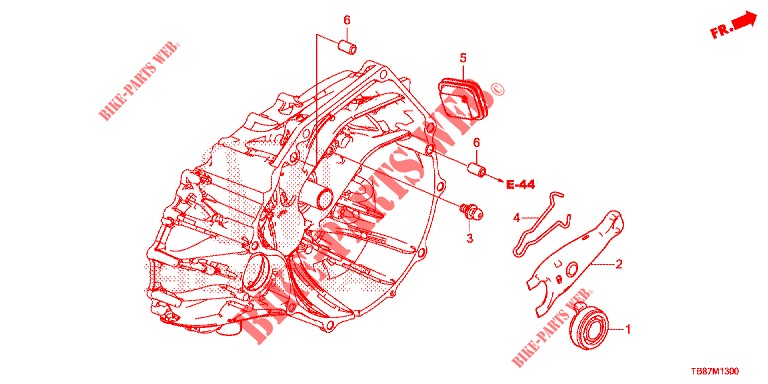 DEBRAYAGE (DIESEL) pour Honda CIVIC TOURER DIESEL 1.6 S 5 Portes 6 vitesses manuelles 2014