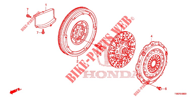 EMBRAYAGE (DIESEL) pour Honda CIVIC TOURER DIESEL 1.6 S 5 Portes 6 vitesses manuelles 2014