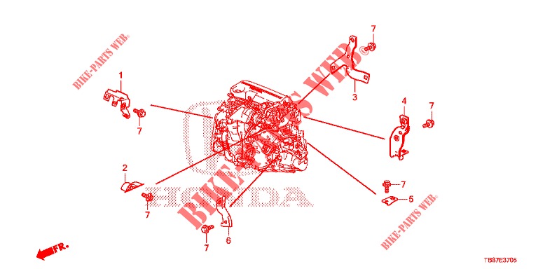 ETAI FAISCEAU DE FILS MOTEUR (DIESEL) pour Honda CIVIC TOURER DIESEL 1.6 S 5 Portes 6 vitesses manuelles 2014