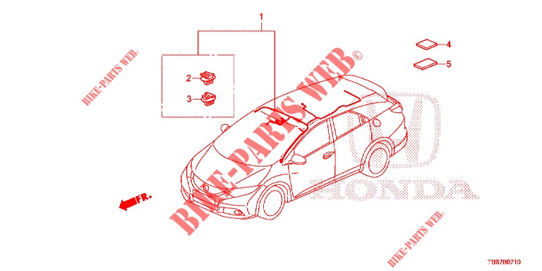 FAISCEAU DES FILS (6) (LH) pour Honda CIVIC TOURER DIESEL 1.6 S 5 Portes 6 vitesses manuelles 2014