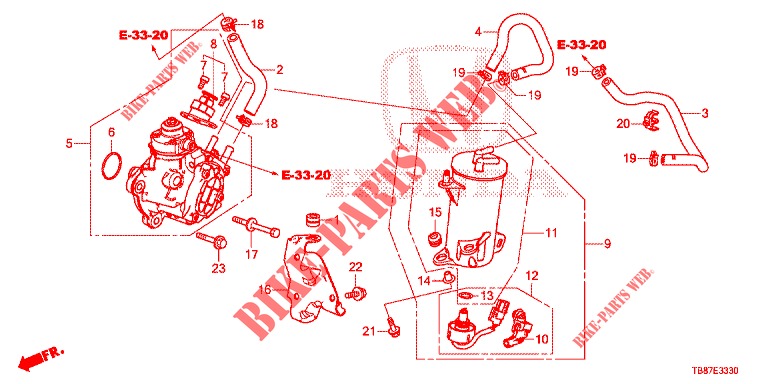 POMPE A HAUTE PRESSION (DIESEL) pour Honda CIVIC TOURER DIESEL 1.6 S 5 Portes 6 vitesses manuelles 2014