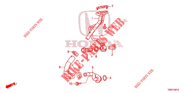 TUYAU D'HUILE DU TURBOCOMPRESSEUR (DIESEL) pour Honda CIVIC TOURER DIESEL 1.6 S 5 Portes 6 vitesses manuelles 2014
