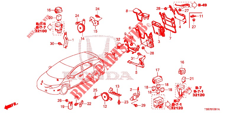 UNITE DE COMMANDE (COMPARTIMENT MOTEUR) (1) (DIESEL) pour Honda CIVIC TOURER DIESEL 1.6 S 5 Portes 6 vitesses manuelles 2014