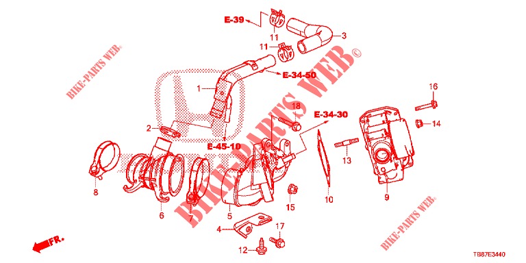 VANNE DE COMMANDE PRESSION ADMISSION (DIESEL) pour Honda CIVIC TOURER DIESEL 1.6 S 5 Portes 6 vitesses manuelles 2014