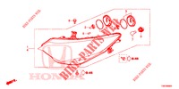 PROJECTEUR pour Honda CIVIC TOURER DIESEL 1.6 EXECUTIVE 5 Portes 6 vitesses manuelles 2014