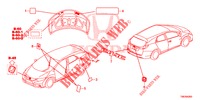 EMBLEMES/ETIQUETTES DE PRECAUTIONS pour Honda CIVIC TOURER 1.8 LIFESTYLE 5 Portes 6 vitesses manuelles 2014