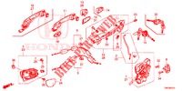 SERRURES DE PORTE AVANT/POIGNEE EXTERNE pour Honda CIVIC TOURER 1.8 LIFESTYLE 5 Portes 6 vitesses manuelles 2014