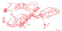EMBLEMES/ETIQUETTES DE PRECAUTIONS pour Honda CIVIC TOURER 1.8 EXECUTIVE 5 Portes 5 vitesses automatique 2014