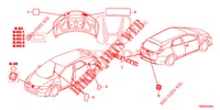 EMBLEMES/ETIQUETTES DE PRECAUTIONS pour Honda CIVIC TOURER DIESEL 1.6 EXECUTIVE 5 Portes 6 vitesses manuelles 2015