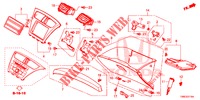 GARNITURE D'INSTRUMENT (COTE DE PASSAGER) (LH) pour Honda CIVIC TOURER DIESEL 1.6 EXECUTIVE 5 Portes 6 vitesses manuelles 2015