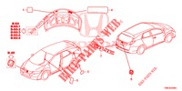 EMBLEMES/ETIQUETTES DE PRECAUTIONS pour Honda CIVIC TOURER 1.8 COMFORT 5 Portes 5 vitesses automatique 2015