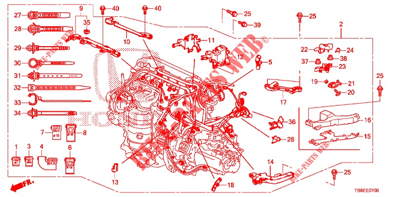 FAISCEAU DES FILS pour Honda CIVIC TOURER 1.8 EXECUTIVE 5 Portes 6 vitesses manuelles 2015