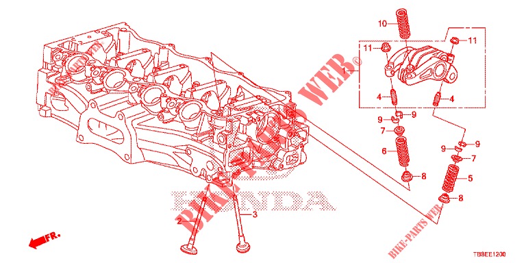 SOUPAPE/CULBUTEUR pour Honda CIVIC TOURER 1.8 EXECUTIVE 5 Portes 6 vitesses manuelles 2015