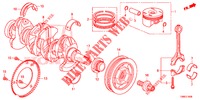 VILEBREQUIN/PISTON pour Honda CIVIC TOURER 1.8 LIFESTYLE 5 Portes 5 vitesses automatique 2015