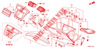 GARNITURE D'INSTRUMENT (COTE DE PASSAGER) (LH) pour Honda CIVIC TOURER 1.8 EXECUTIVE 5 Portes 5 vitesses automatique 2016