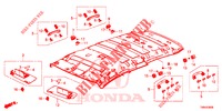 GARNITURE DE PLAFOND pour Honda CIVIC TOURER DIESEL 1.6 ELEGANCE L 5 Portes 6 vitesses manuelles 2017