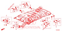 GARNITURE DE PLAFOND pour Honda CIVIC TOURER DIESEL 1.6 S 5 Portes 6 vitesses manuelles 2017