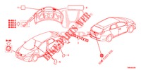 EMBLEMES/ETIQUETTES DE PRECAUTIONS pour Honda CIVIC TOURER 1.8 COMFORT 5 Portes 5 vitesses automatique 2017