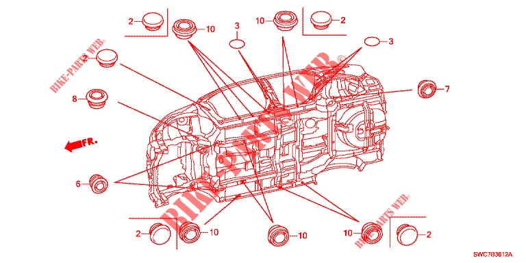 ANNEAU (INFERIEUR) pour Honda CR-V 2.0 EXECUTIVE 5 Portes 5 vitesses automatique 2012