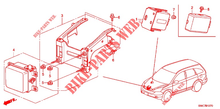 RADAR pour Honda CR-V 2.0 EXECUTIVE 5 Portes 5 vitesses automatique 2012