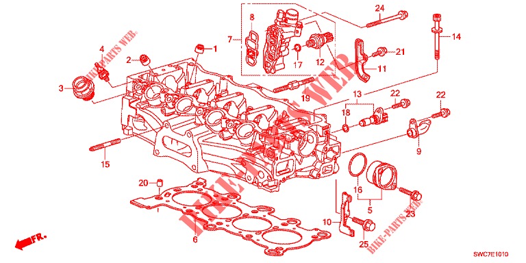 SOUPAPE PORTE BOBINE (2.0L) pour Honda CR-V 2.0 EXECUTIVE 5 Portes 5 vitesses automatique 2012