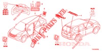 EMBLEMES/ETIQUETTES DE PRECAUTIONS pour Honda CR-V 2.0 COMFORT 5 Portes 6 vitesses manuelles 2013