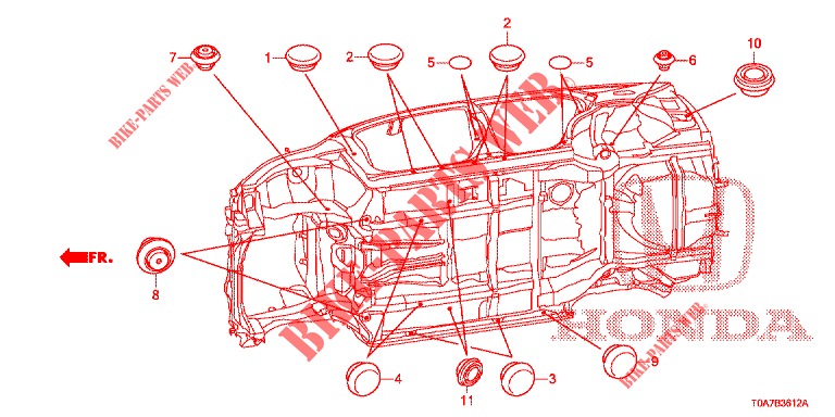 ANNEAU (INFERIEUR) pour Honda CR-V 2.0 COMFORT 5 Portes 6 vitesses manuelles 2013