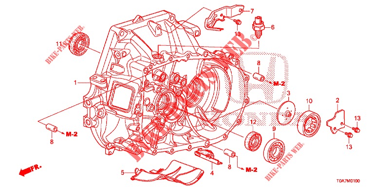 CARTER D'EMBRAYAGE (2.0L) pour Honda CR-V 2.0 COMFORT 5 Portes 6 vitesses manuelles 2013