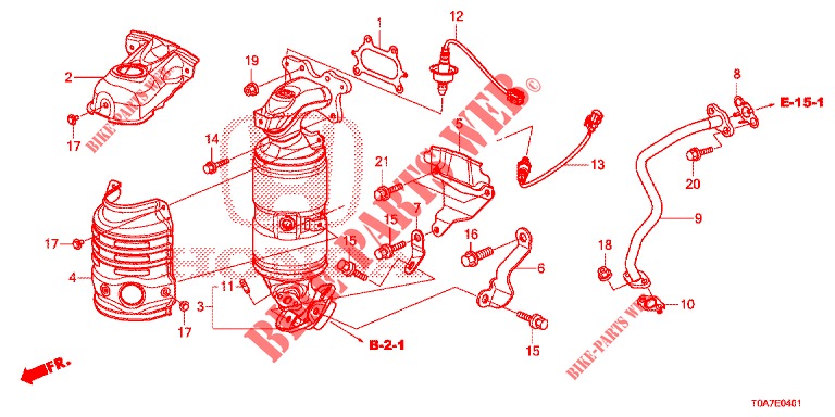 CONVERTISSEUR (2.0L) pour Honda CR-V 2.0 COMFORT 5 Portes 6 vitesses manuelles 2013