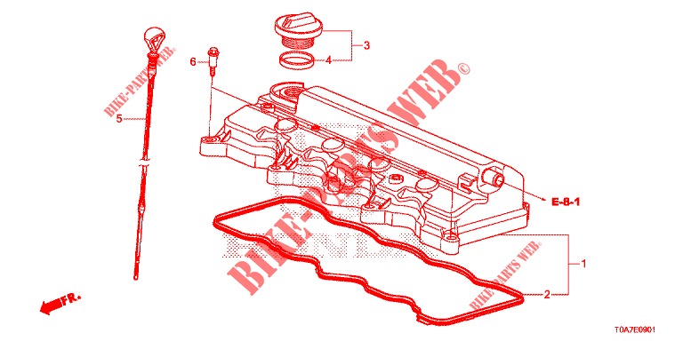 COUVERCLE DE CULASSE (2.0L) pour Honda CR-V 2.0 COMFORT 5 Portes 6 vitesses manuelles 2013