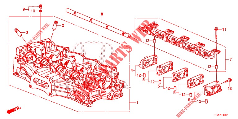 CULASSE (2.0L) pour Honda CR-V 2.0 COMFORT 5 Portes 6 vitesses manuelles 2013