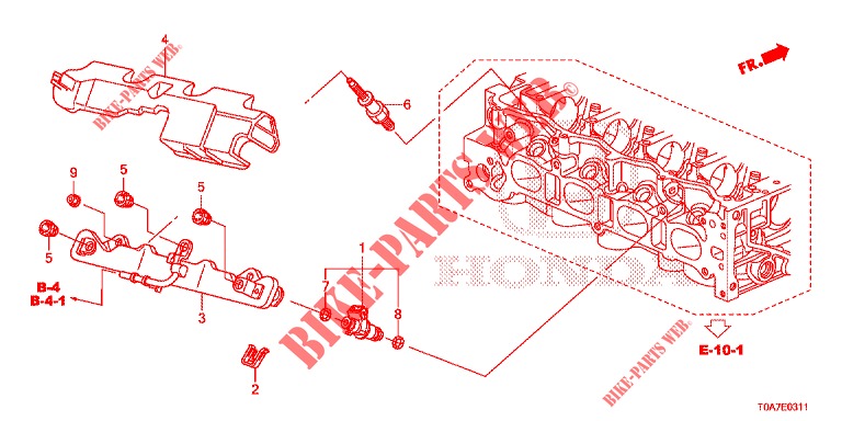 INJECTEUR DE CARBURANT (2.0L) pour Honda CR-V 2.0 COMFORT 5 Portes 6 vitesses manuelles 2013