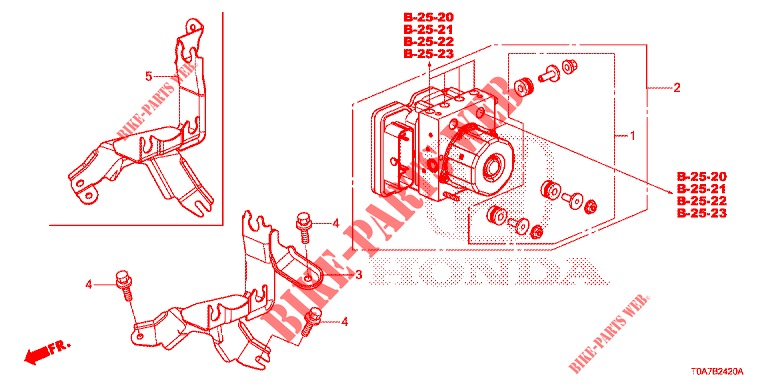 MODULATEUR VSA pour Honda CR-V 2.0 COMFORT 5 Portes 6 vitesses manuelles 2013