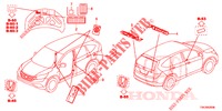EMBLEMES/ETIQUETTES DE PRECAUTIONS pour Honda CR-V 2.0 ELEGANCE 5 Portes 5 vitesses automatique 2013