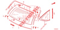 PARE BRISE ARRIERE/VITRE DE CUSTODE pour Honda CR-V 2.0 S 5 Portes 6 vitesses manuelles 2013