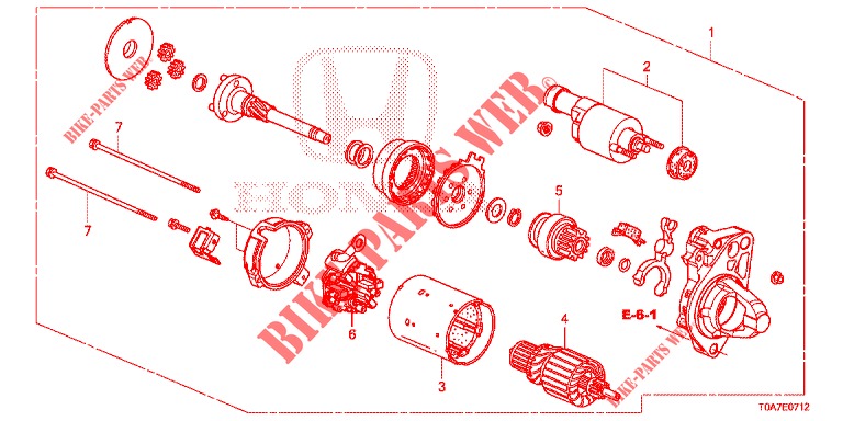 DEMARREUR (DENSO) (2.0L) (1) pour Honda CR-V 2.0 COMFORT 5 Portes 5 vitesses automatique 2014