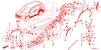 GARNITURE DE LONGRINE LATERALE/PROTECTION pour Honda CR-V 2.0 ELEGANCE 5 Portes 6 vitesses manuelles 2014