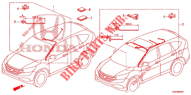 FAISCEAU DES FILS (LH) (4) pour Honda CR-V 2.0 ELEGANCE 5 Portes 6 vitesses manuelles 2014