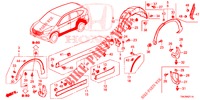 GARNITURE DE LONGRINE LATERALE/PROTECTION pour Honda CR-V 2.0 ELEGANCE 5 Portes 5 vitesses automatique 2014